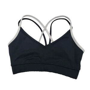 SO Junior's Black‎ White Stretch Pull On Strappy X-Back Sports Yoga Bra Size S